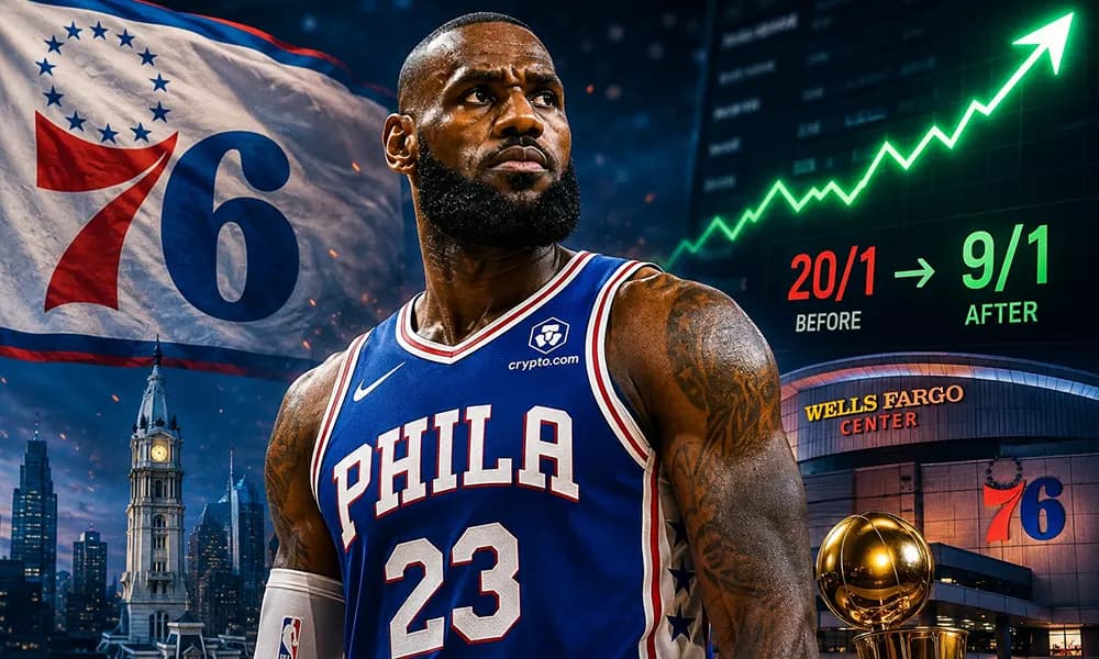 پیوستن لبران جیمز به فیلادلفیا؛ Odds قهرمانی NBA ۲۰۲۶-۲۷ چقدر تغییر کرد؟