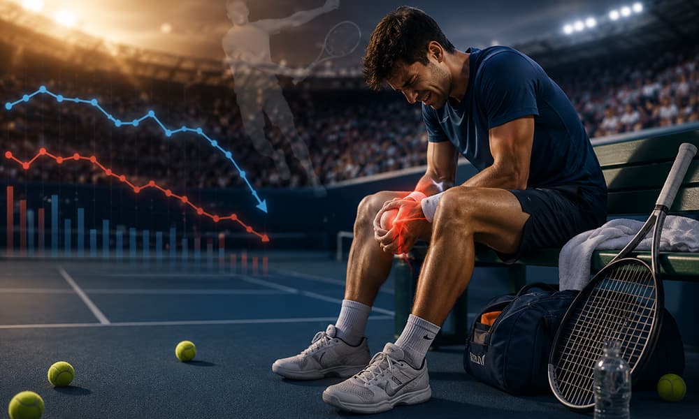 مصدومیت بازیکن چطور روی ضرایب تنیس تأثیر میگذارد؟